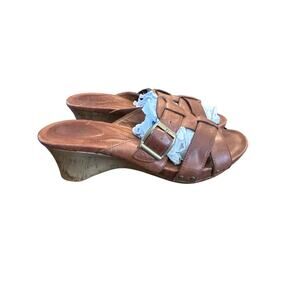 Women’s Frye Leather Wedge Sandals. Size 9.5